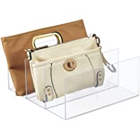 mDesign Expositor de plástico para bolsos de mano – Prácticos soportes para carteras- monederos- billeteros- etc…